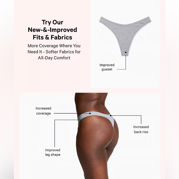 NEW Victoria Secret Logo Cotton Thong Panty - Picture 2 of 4